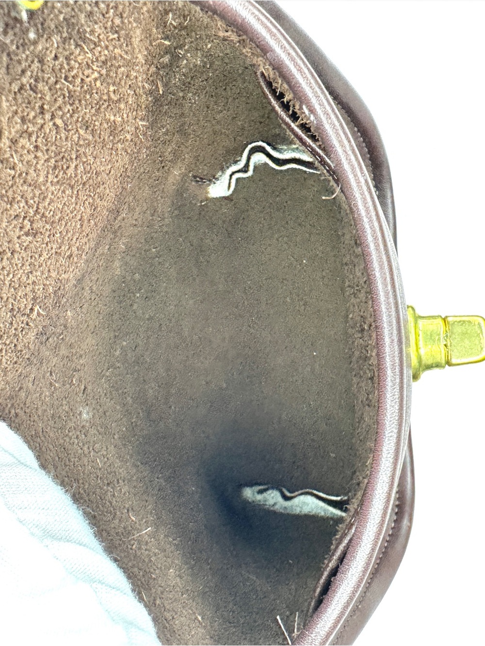 Vintage Coach Everett 9934 Brown Glove-Tanned Leather Turnlock Crossbody Bag - Picture 9 of 14